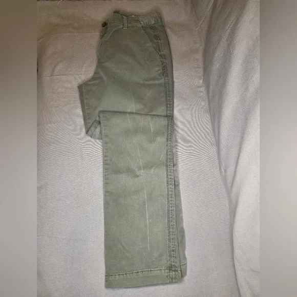 NWOT Gap Girlfriend Twill Stripe Chinos - Olive - Size 6 - Picture 3 of 5